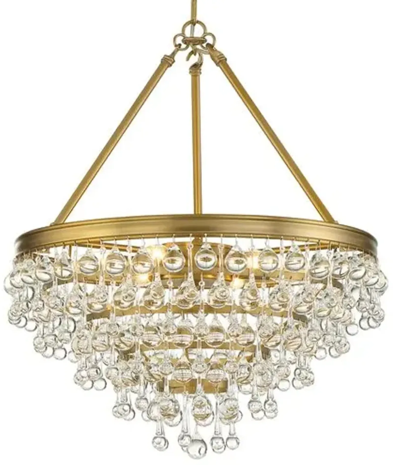 Calypso 6-Light Small Chandelier - Vibrant Gold - Crystorama