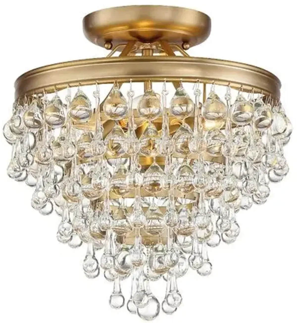 Calypso 3-Light Mini Chandelier - Vibrant Gold - Crystorama