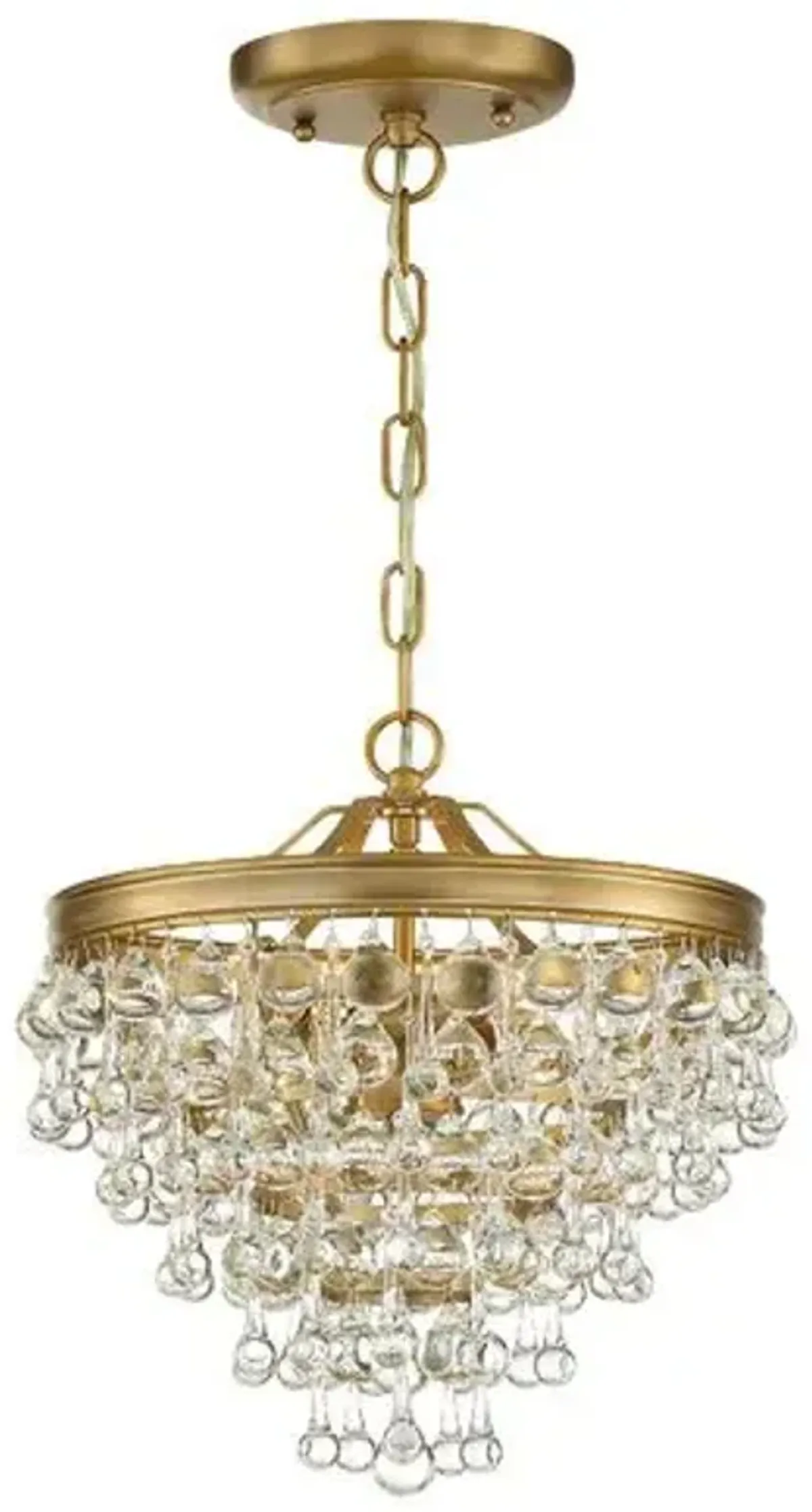 Calypso 3-Light Mini Chandelier - Vibrant Gold - Crystorama