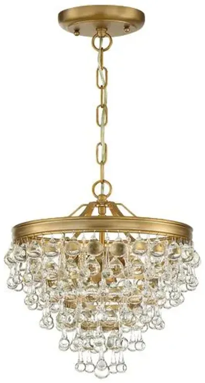 Calypso 3-Light Mini Chandelier - Vibrant Gold - Crystorama