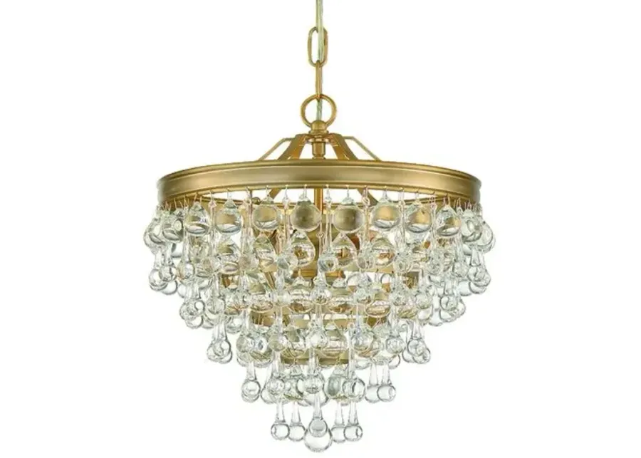 Calypso 3-Light Mini Chandelier - Vibrant Gold - Crystorama