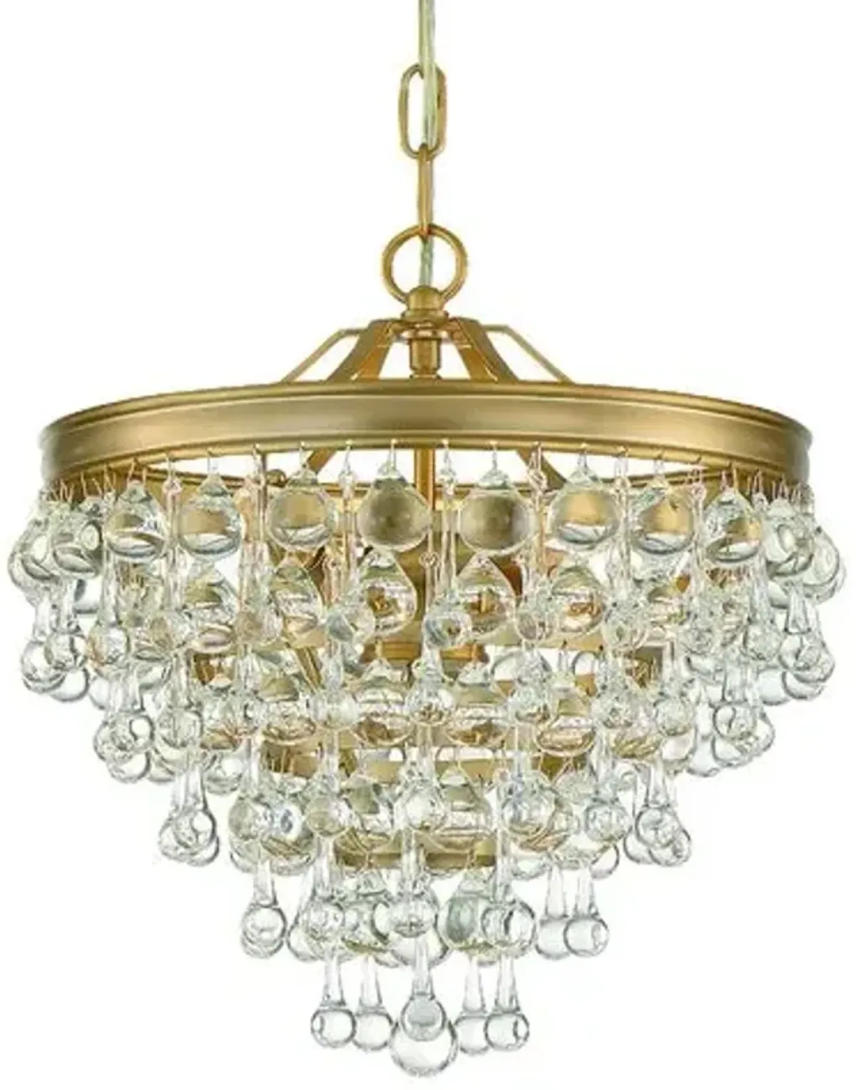 Calypso 3-Light Mini Chandelier - Vibrant Gold - Crystorama