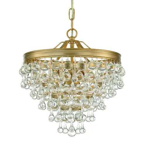 Calypso 3-Light Mini Chandelier - Vibrant Gold - Crystorama