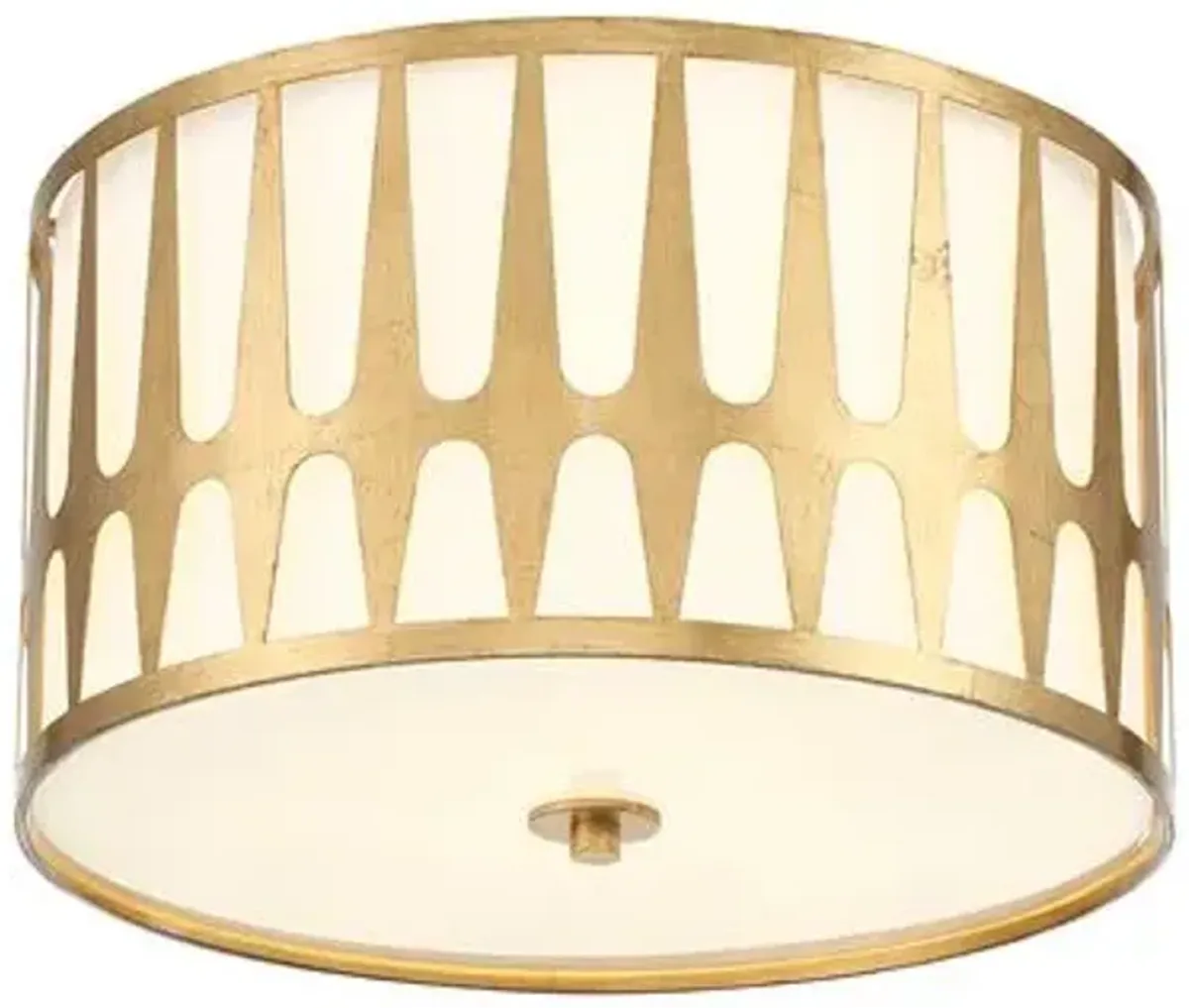 Royston 3-Light Ceiling Mount - Antique Gold - Crystorama