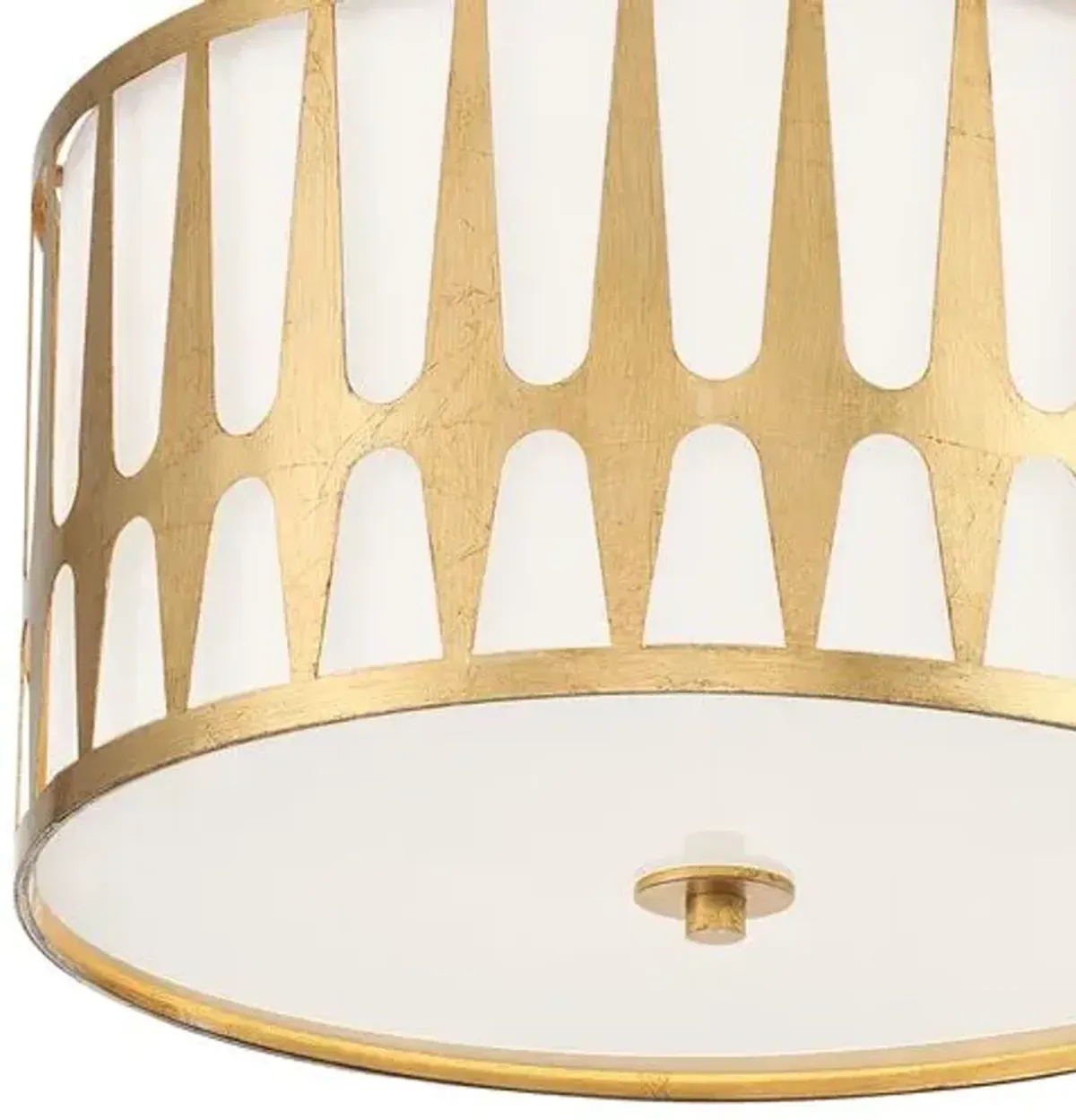 Royston 3-Light Ceiling Mount - Antique Gold - Crystorama