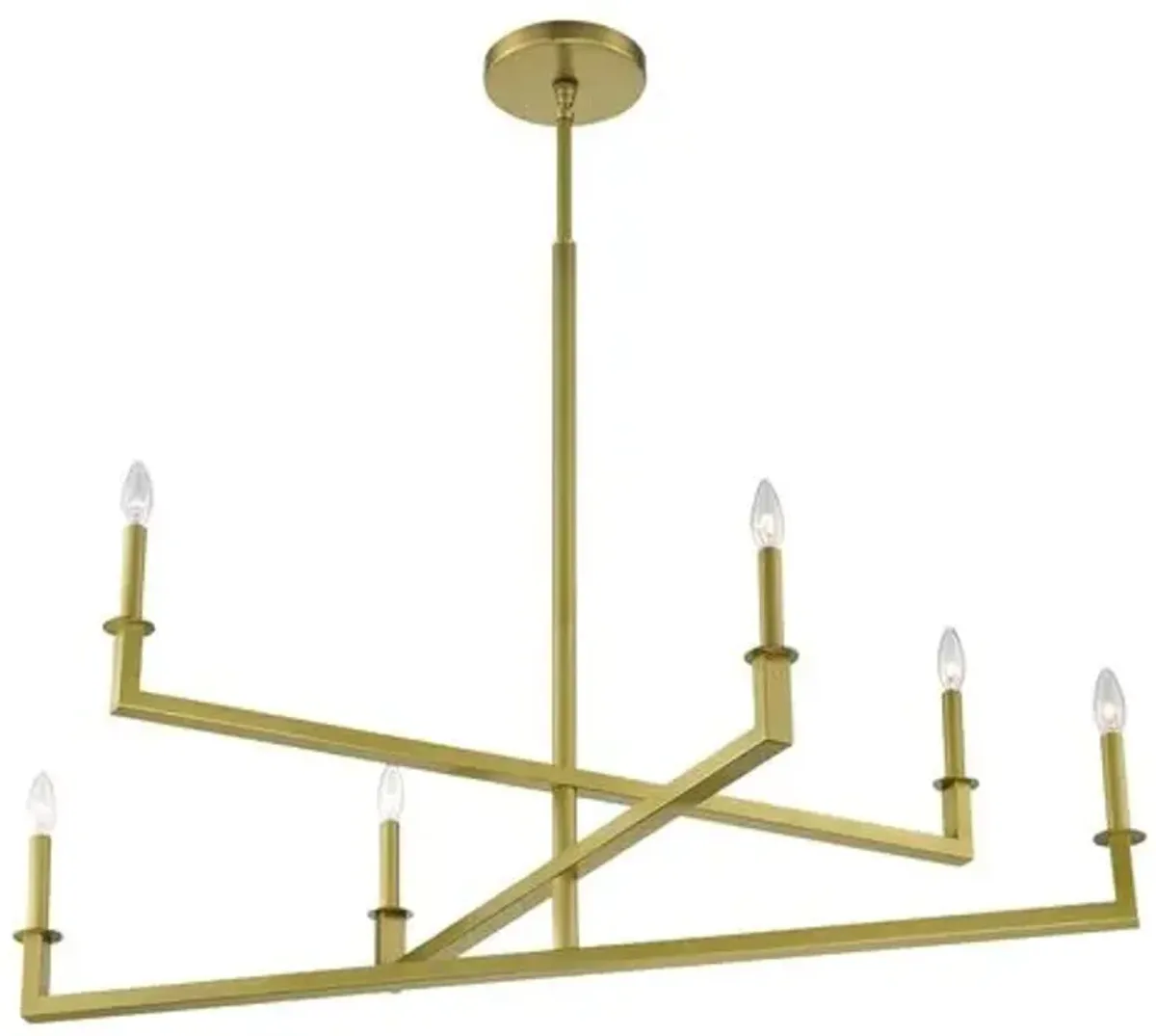 Dante 6-Light Chandelier - Aged Brass - Crystorama - Gold