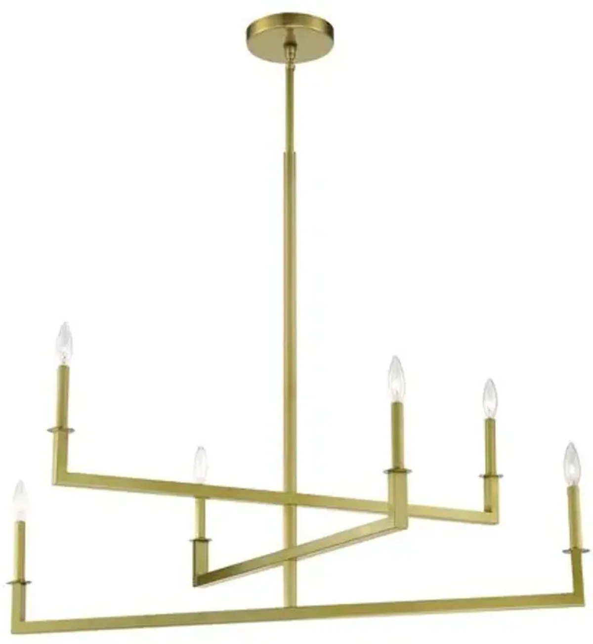 Dante 6-Light Chandelier - Aged Brass - Crystorama - Gold