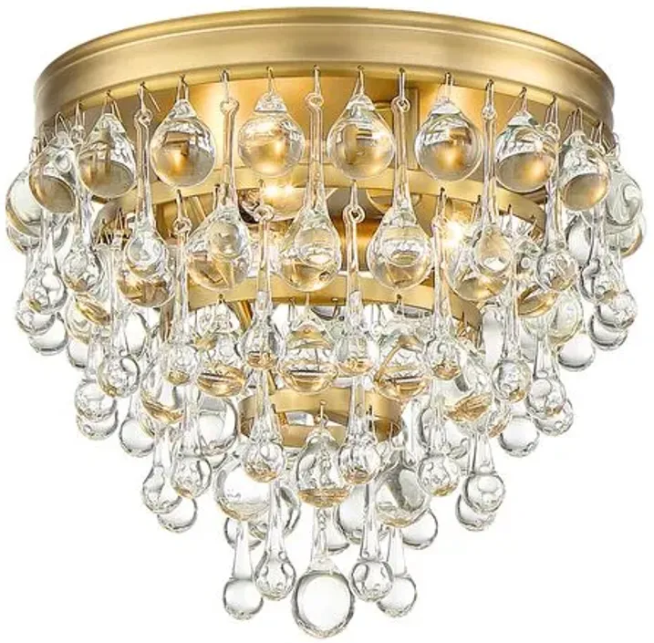 Calypso 3-Light Flush Mount - Vibrant Gold - Crystorama