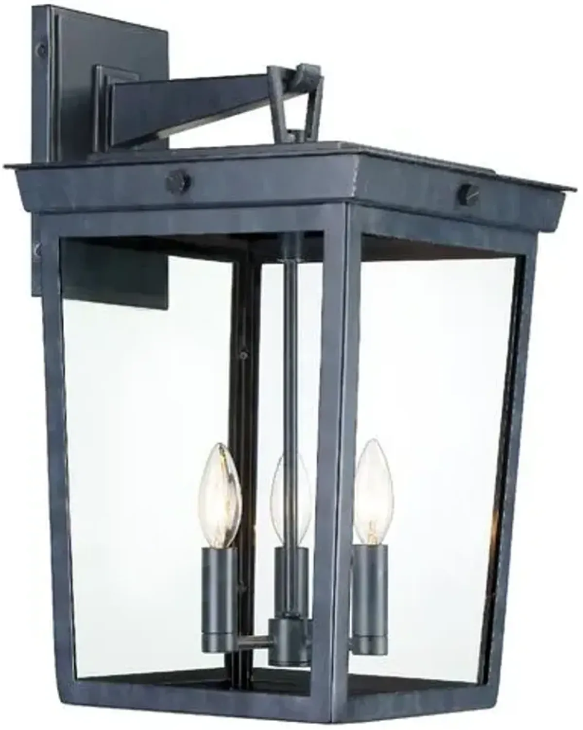 Belmont Outdoor 3-Light Wall Mount - Graphite - Crystorama - Gray