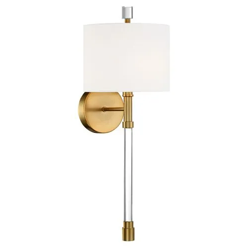 Rachel 1-Light Wall Sconce - Vibrant Gold - Crystorama