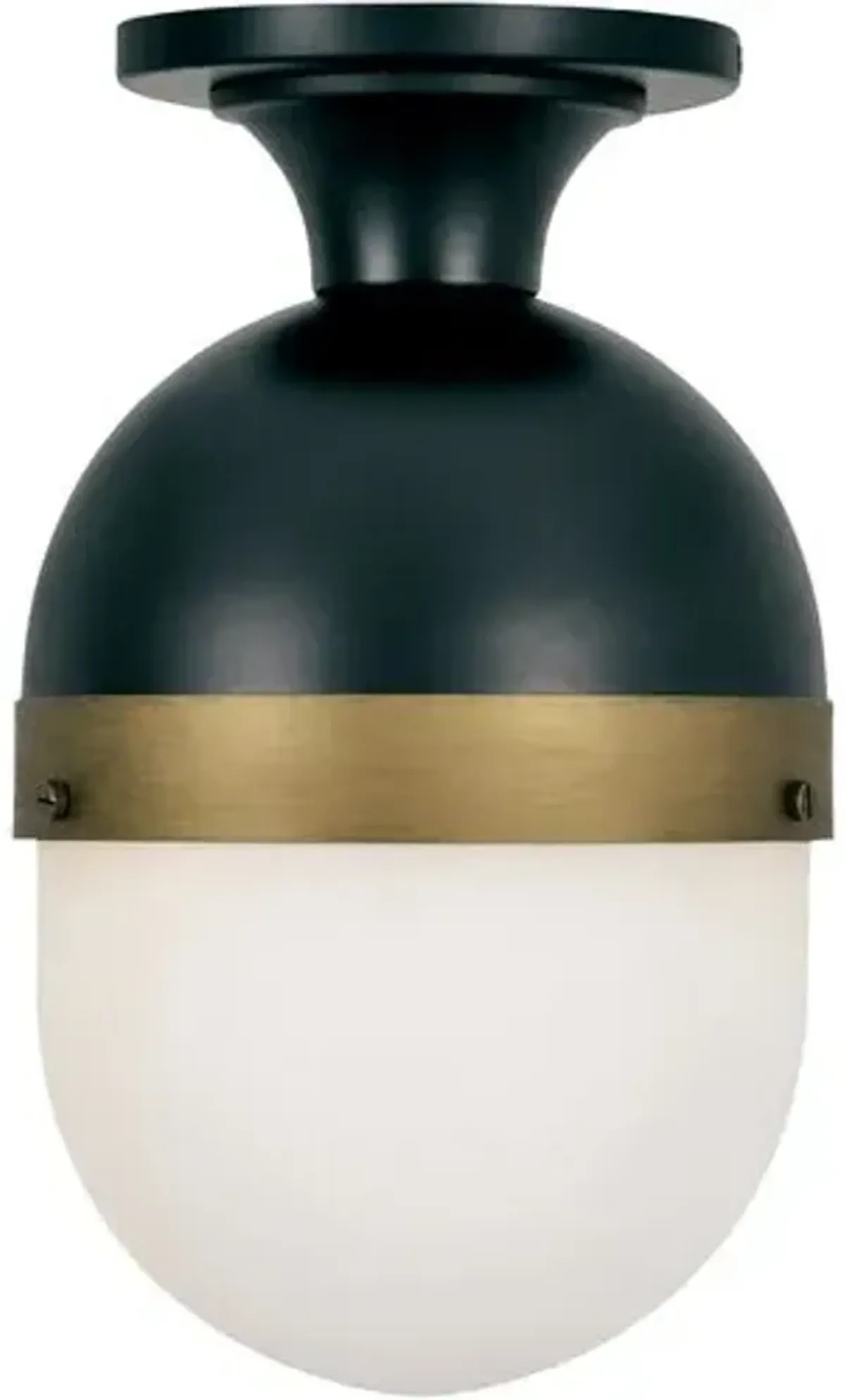 Capsule Outdoor 1-Light Ceiling Mount - Matte Black - Crystorama