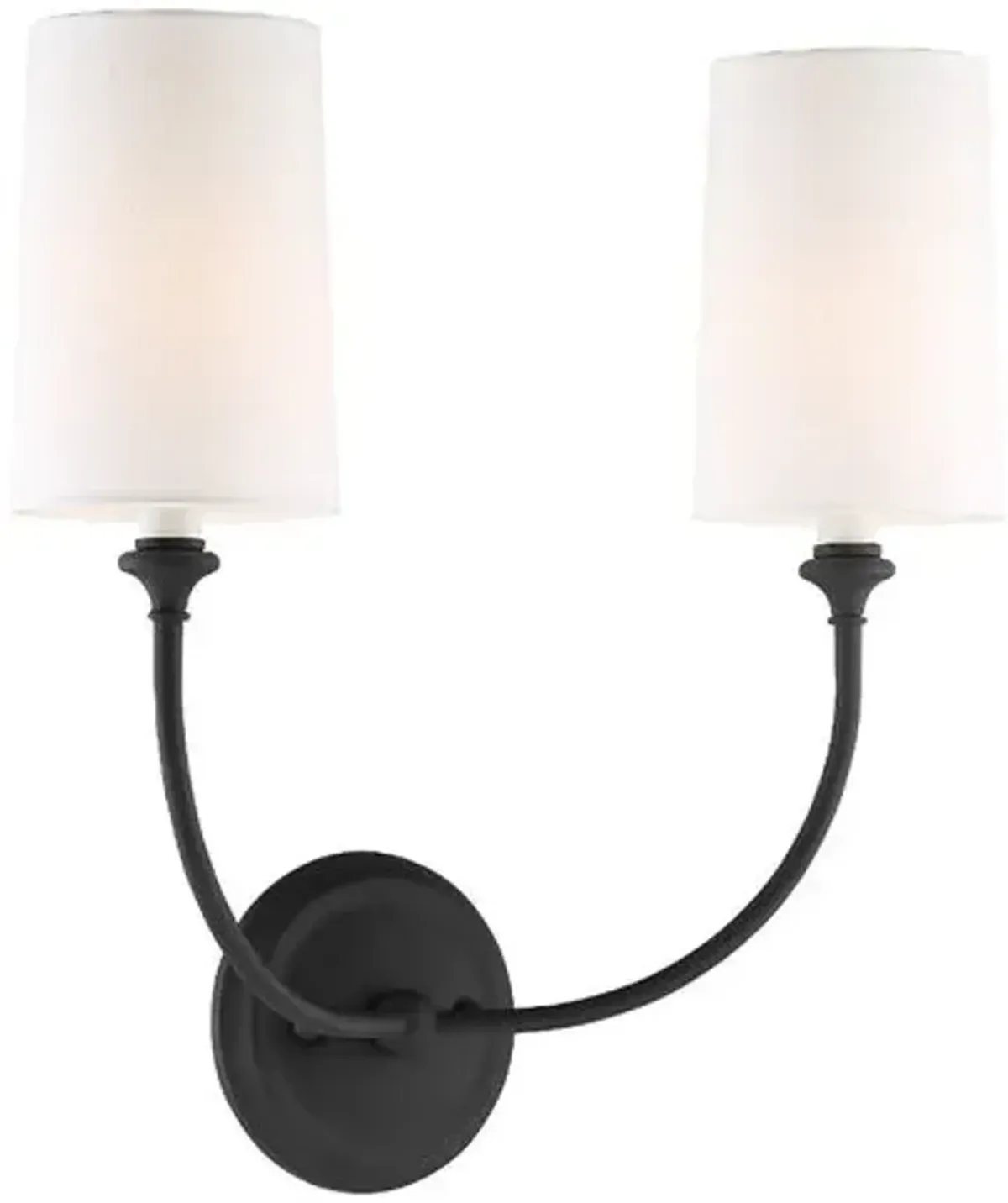 Sylvan 2-Light Sconce - Black Forged - Crystorama