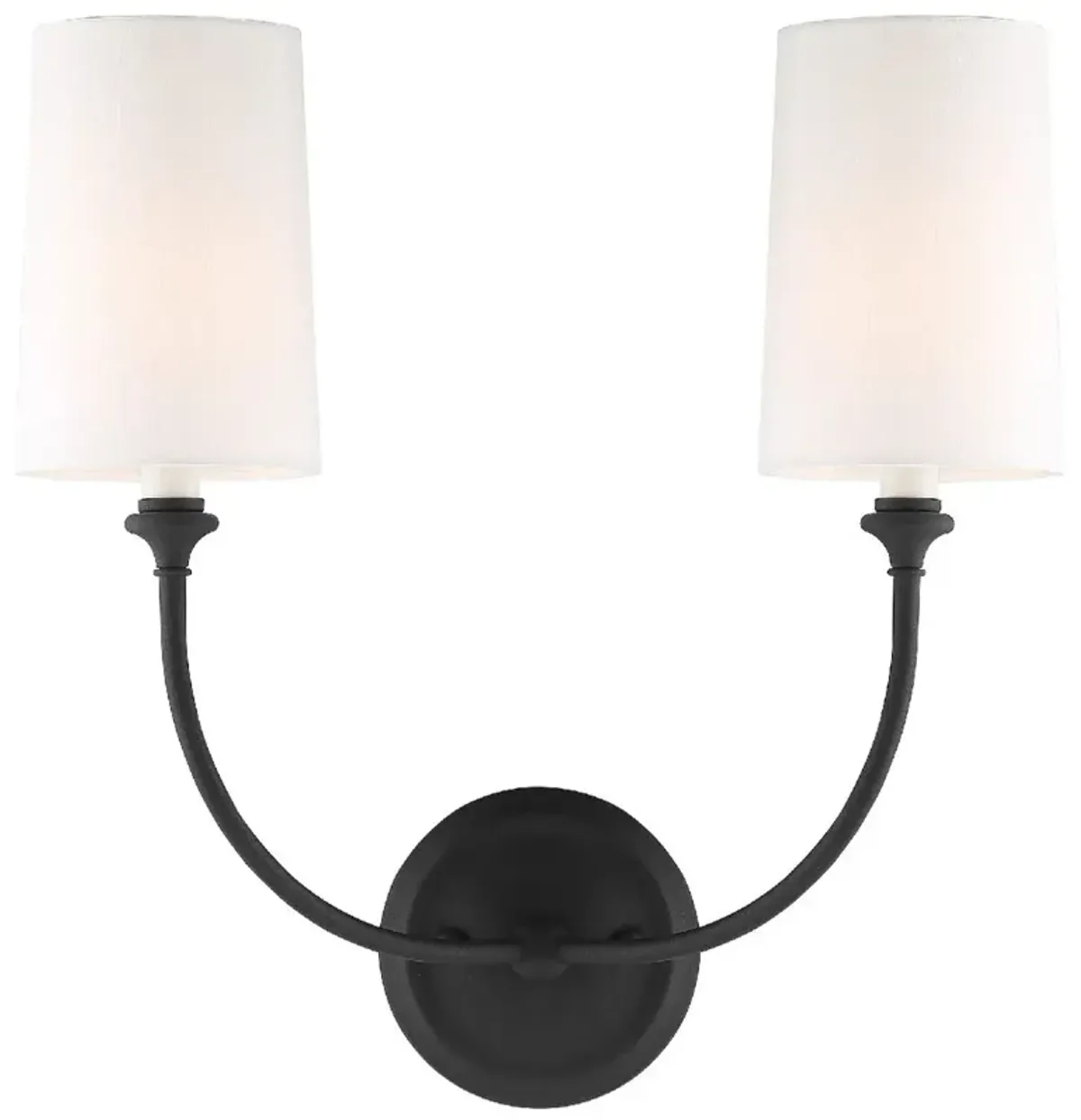 Sylvan 2-Light Sconce - Black Forged - Crystorama