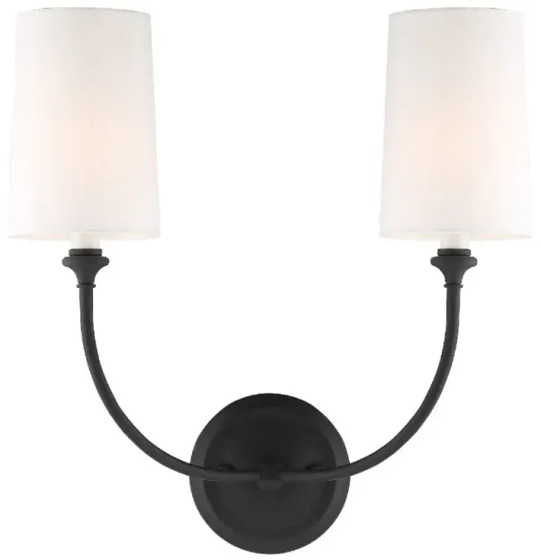 Sylvan 2-Light Sconce - Black Forged - Crystorama