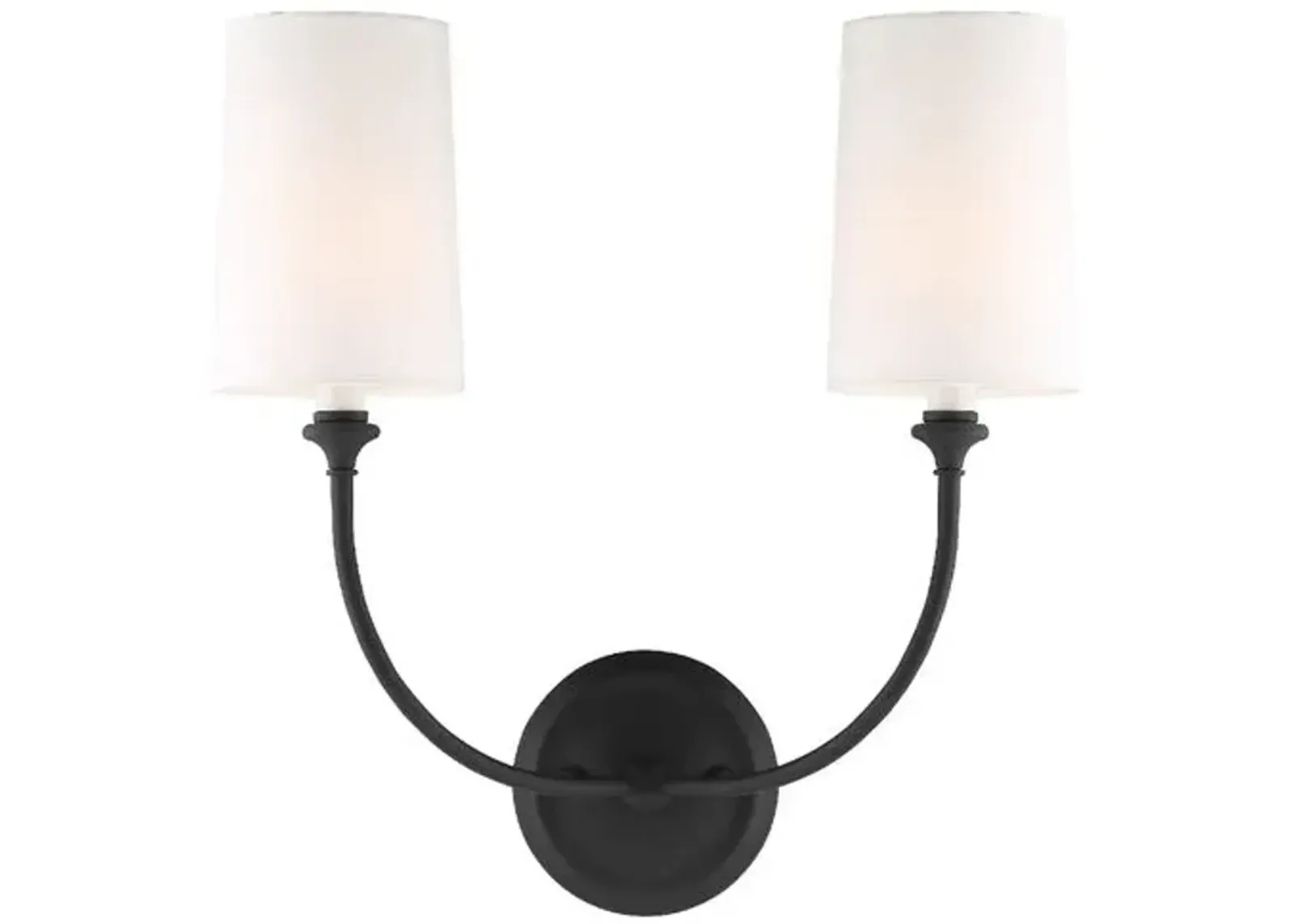 Sylvan 2-Light Sconce - Black Forged - Crystorama