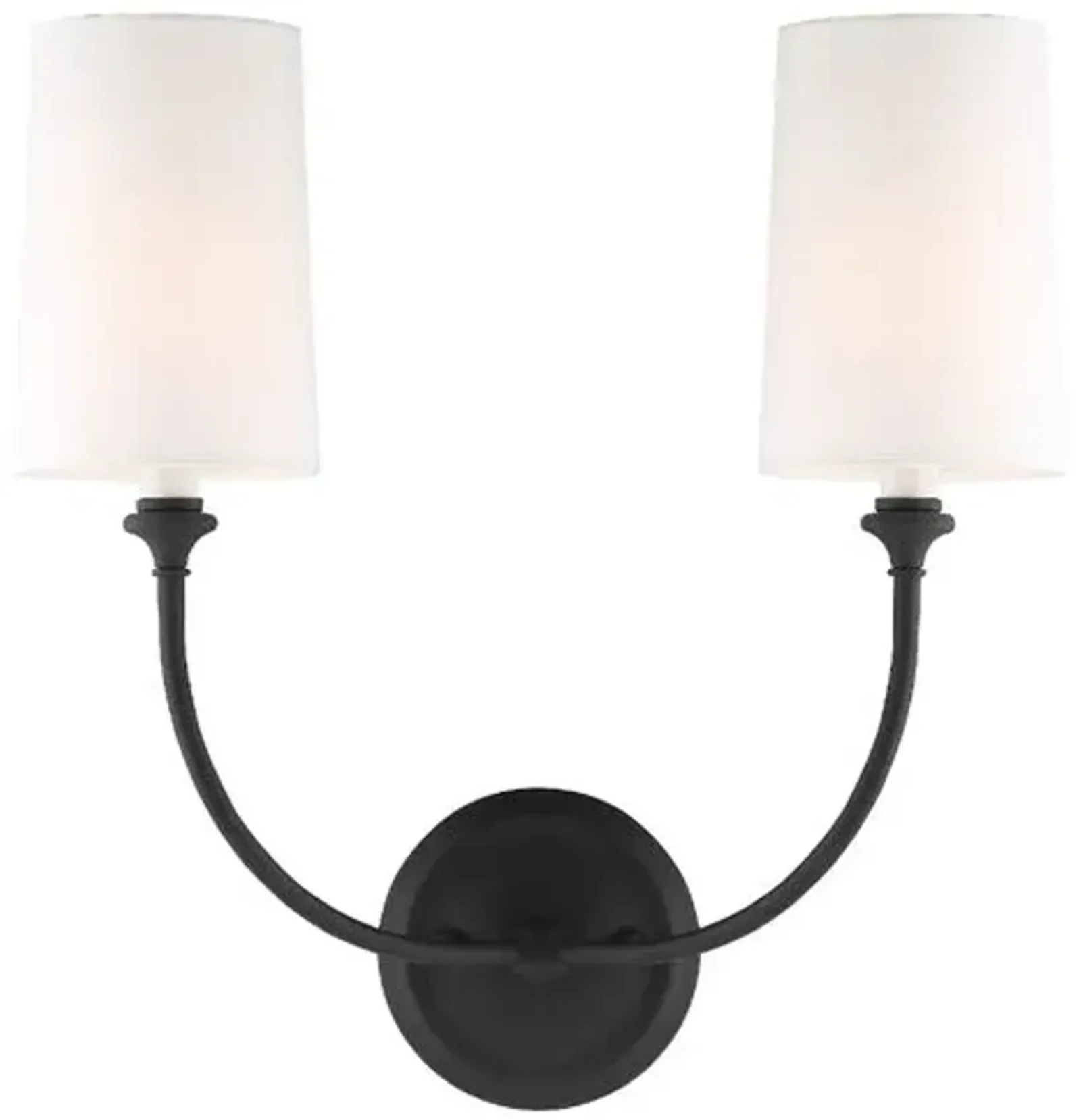 Sylvan 2-Light Sconce - Black Forged - Crystorama