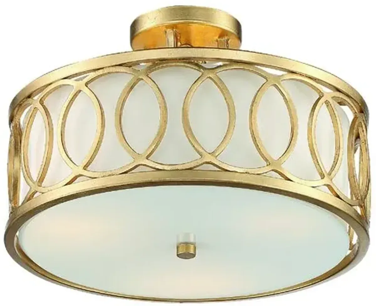 Graham 3-Light Ceiling Mount - Antique Gold - Crystorama