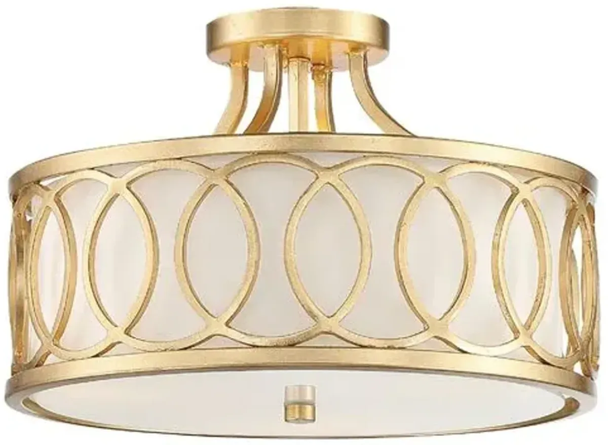 Graham 3-Light Ceiling Mount - Antique Gold - Crystorama