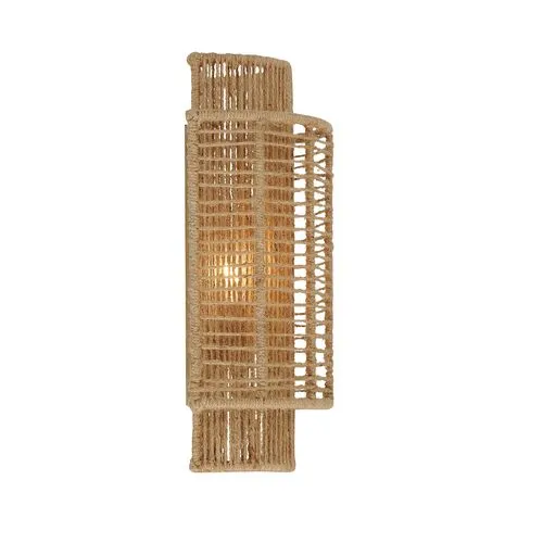 Jayna 2-Light Wall Mount - Natural Jute - Crystorama - Beige