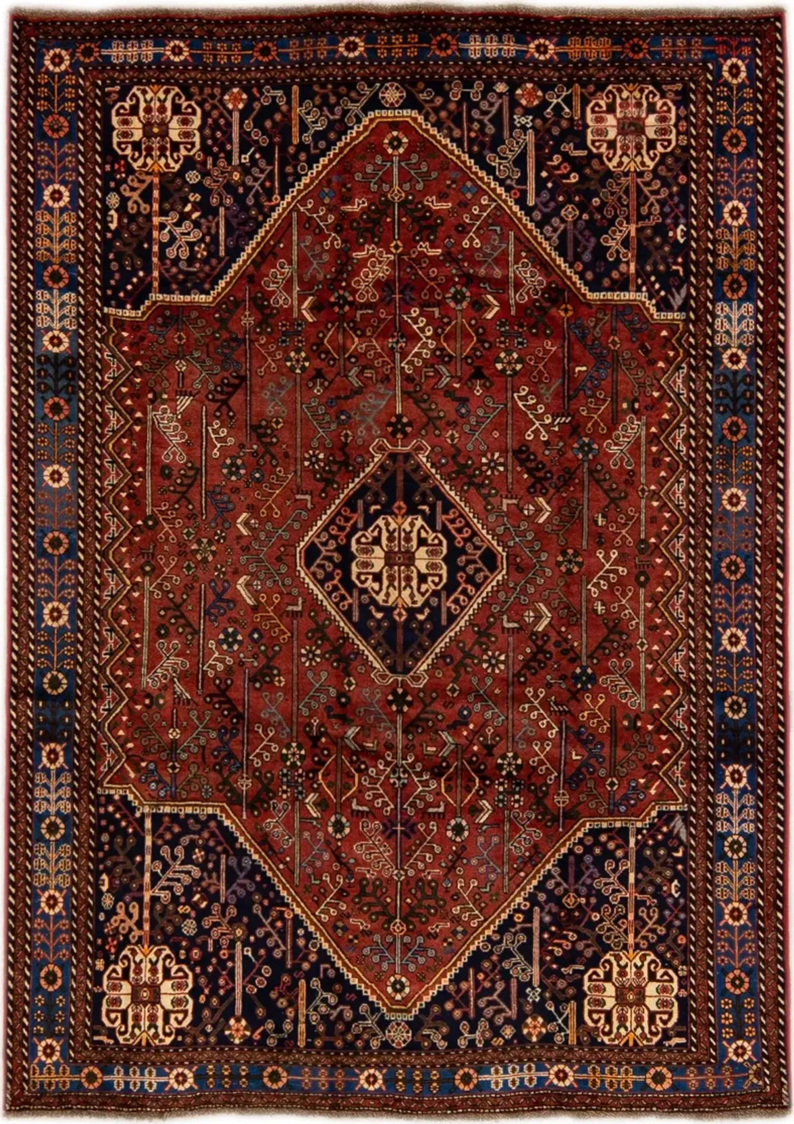 Heriz Red Persian Wool Rug - Apadana - Red