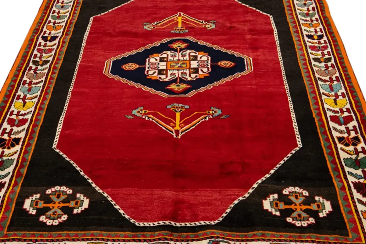 Shiraz Red Persian Wool Rug - Apadana - red