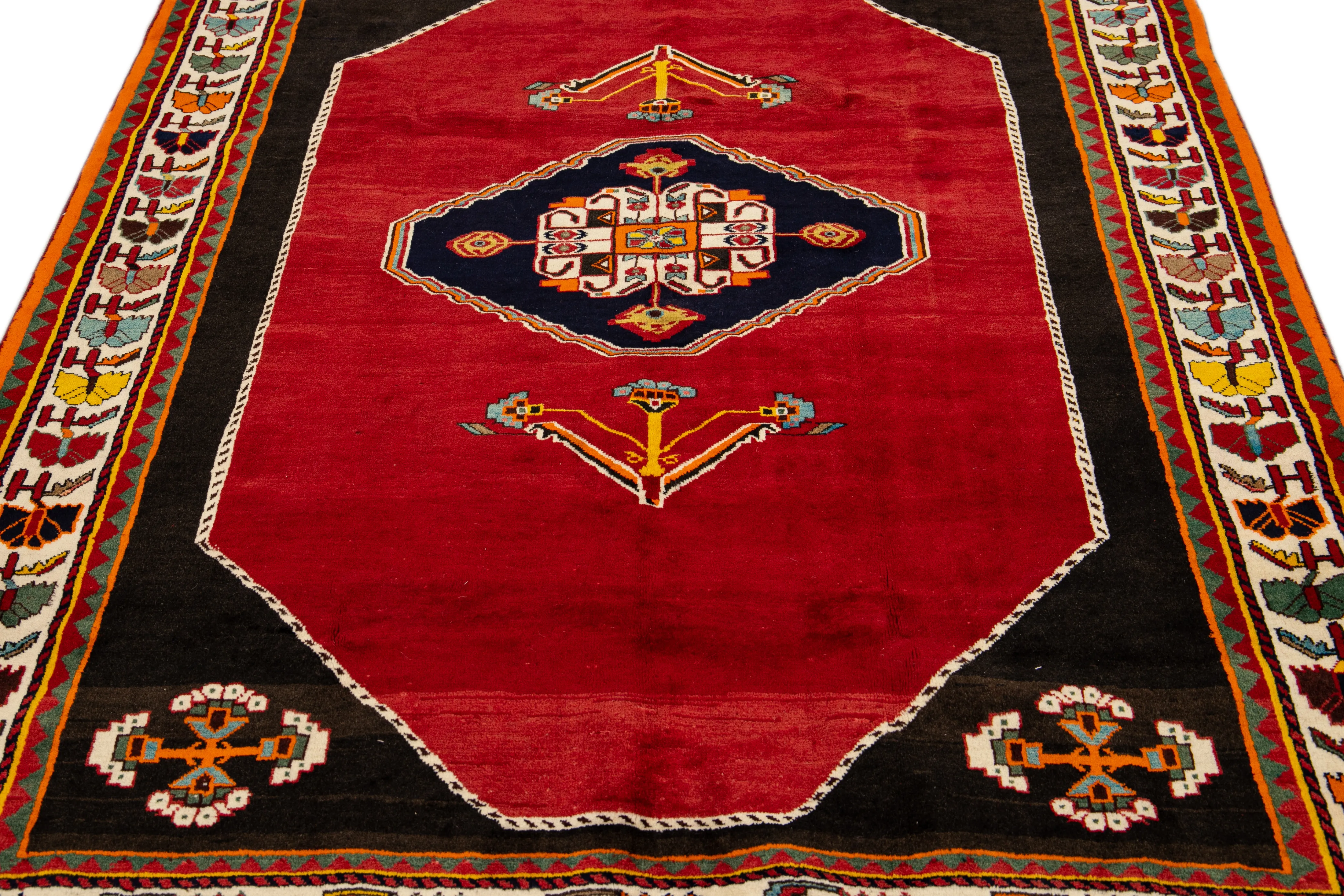 Shiraz Red Persian Wool Rug - Apadana - red