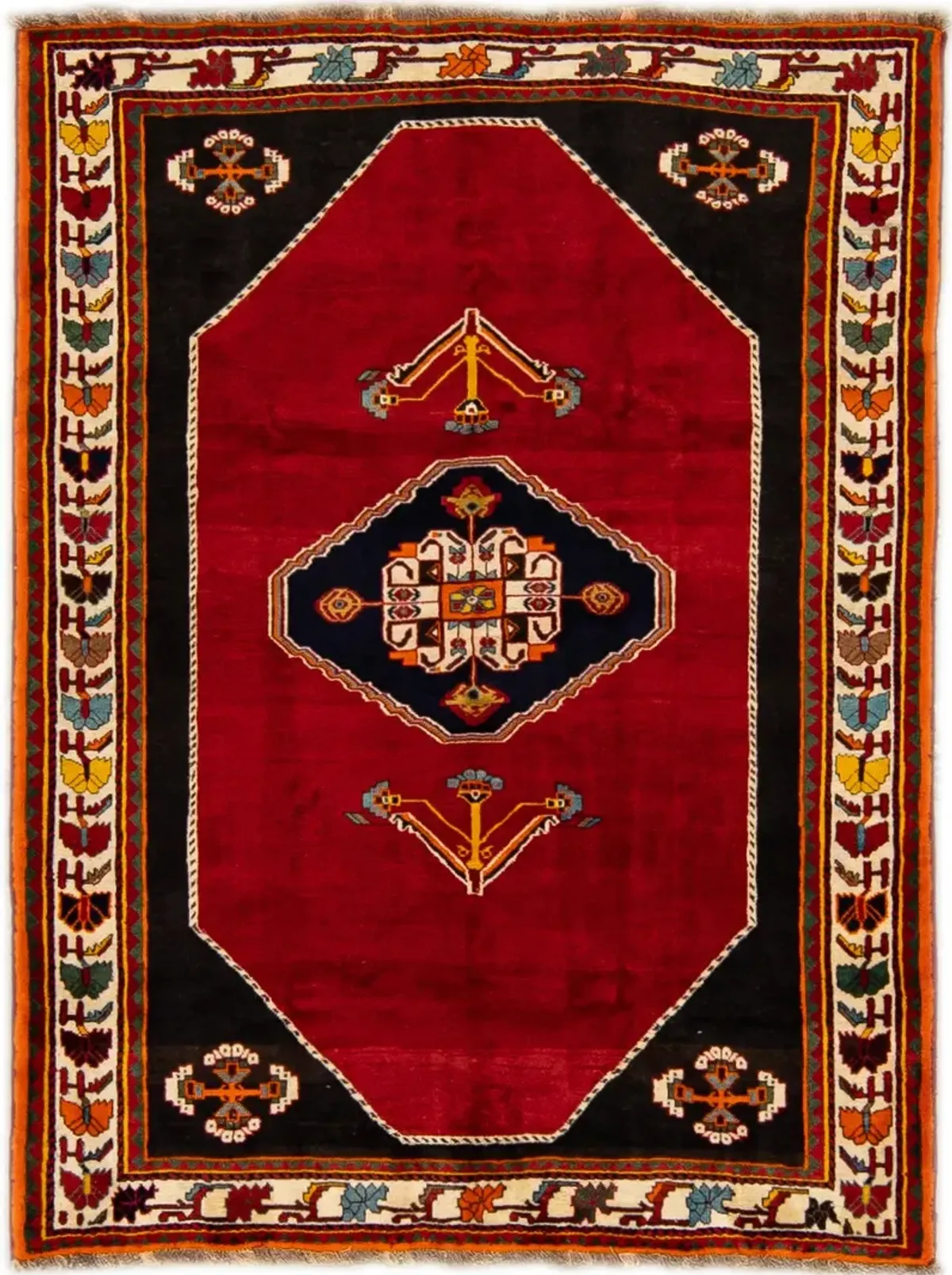 Shiraz Red Persian Wool Rug - Apadana - red