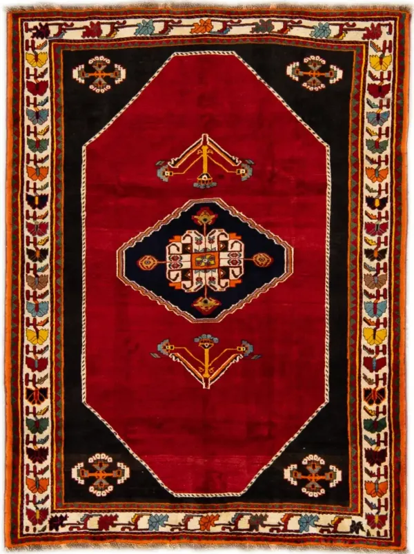Shiraz Red Persian Wool Rug - Apadana - Red