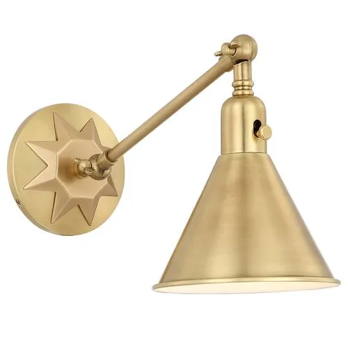 Morgan 1-Light Small Wall Mount - Aged Brass - Crystorama - Gold