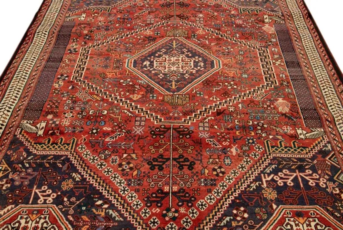 Heriz Red Persian Wool Rug - Apadana - Red