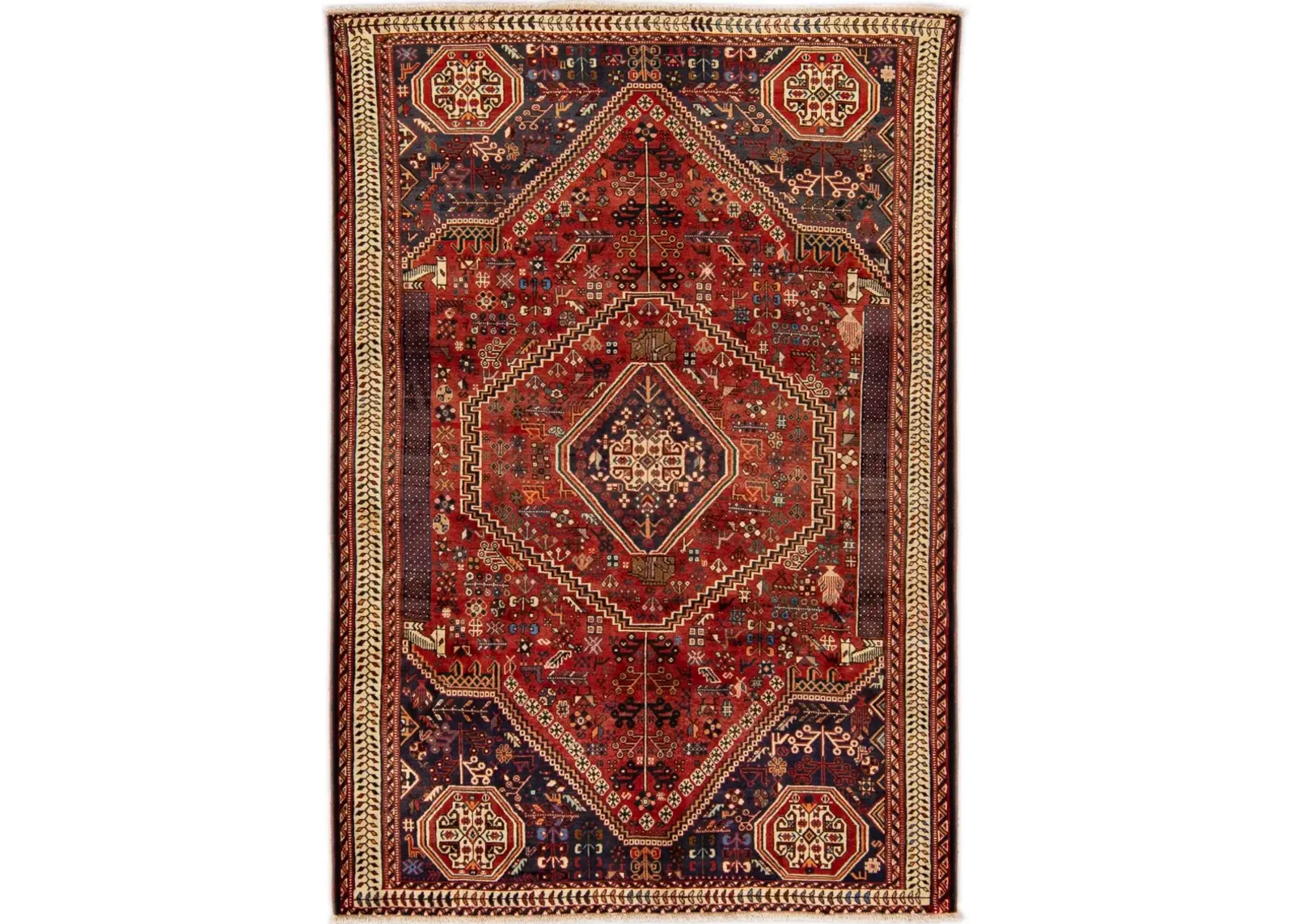 Heriz Red Persian Wool Rug - Apadana - Red