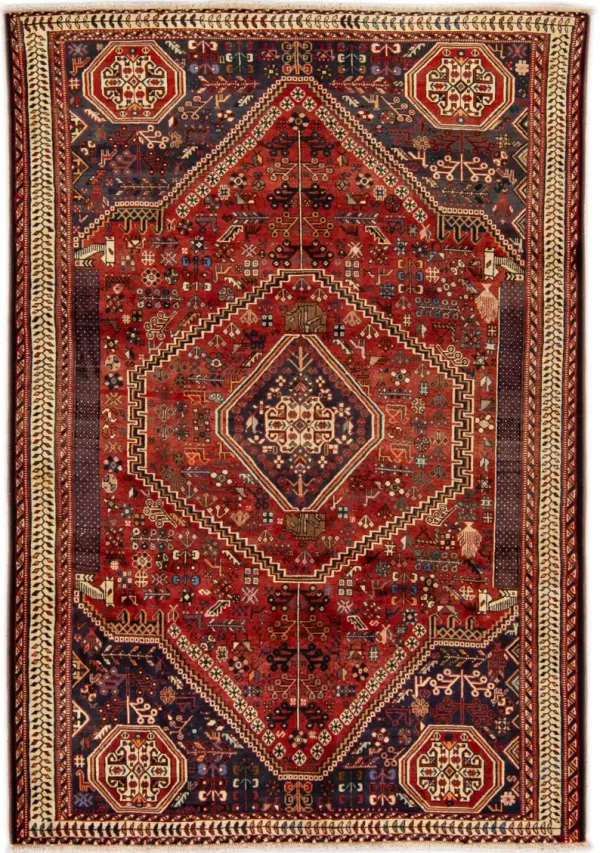 Heriz Red Persian Wool Rug - Apadana - Red