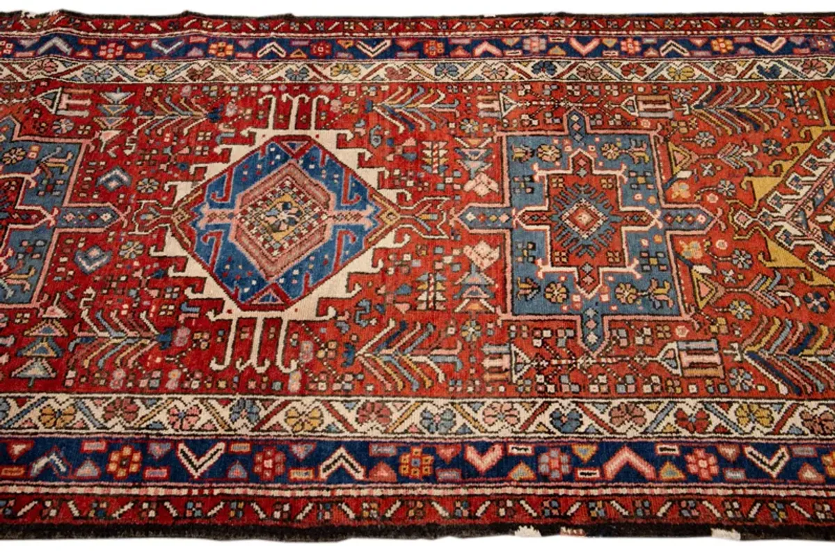 Heriz Red Persian Wool Runner - Apadana