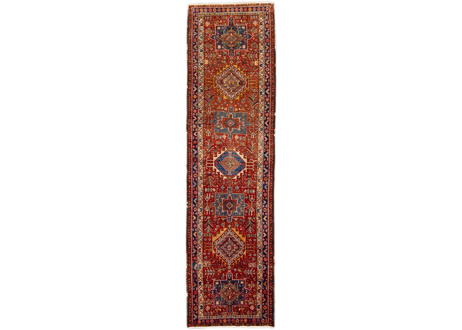 Heriz Red Persian Wool Runner - Apadana