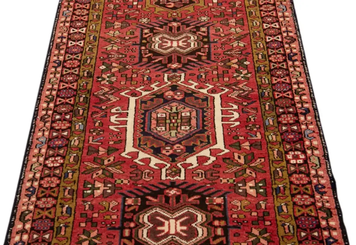 Heriz Persian Red Wool Runner - Apadana