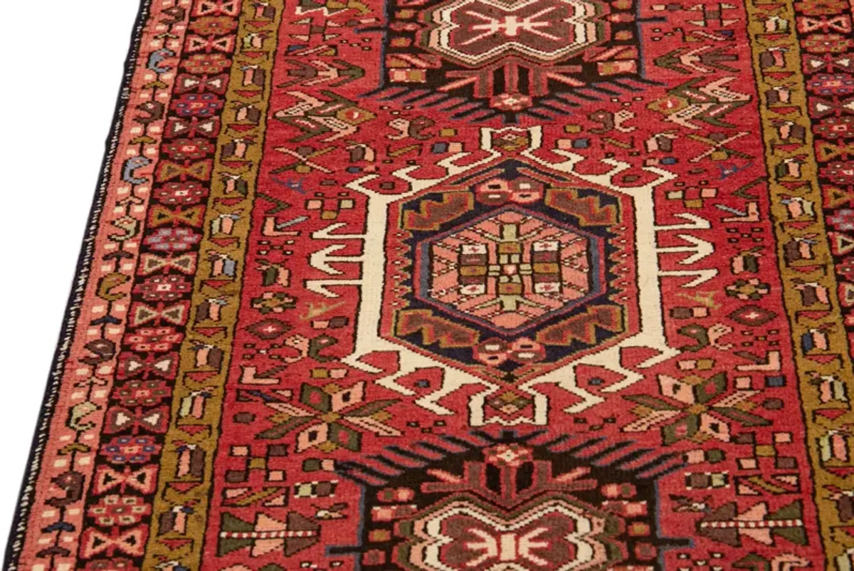 Heriz Persian Red Wool Runner - Apadana