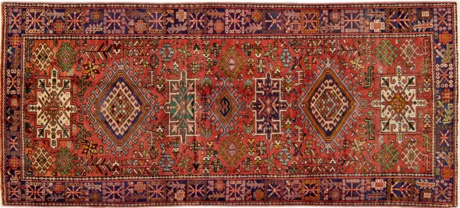 Heriz Persian Red Wool Rug - Apadana - Red