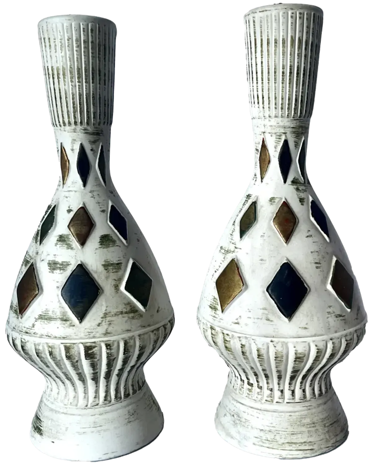 Mid-Century Modern Porcelain Lamps - Set of 2 - Pilar Collection