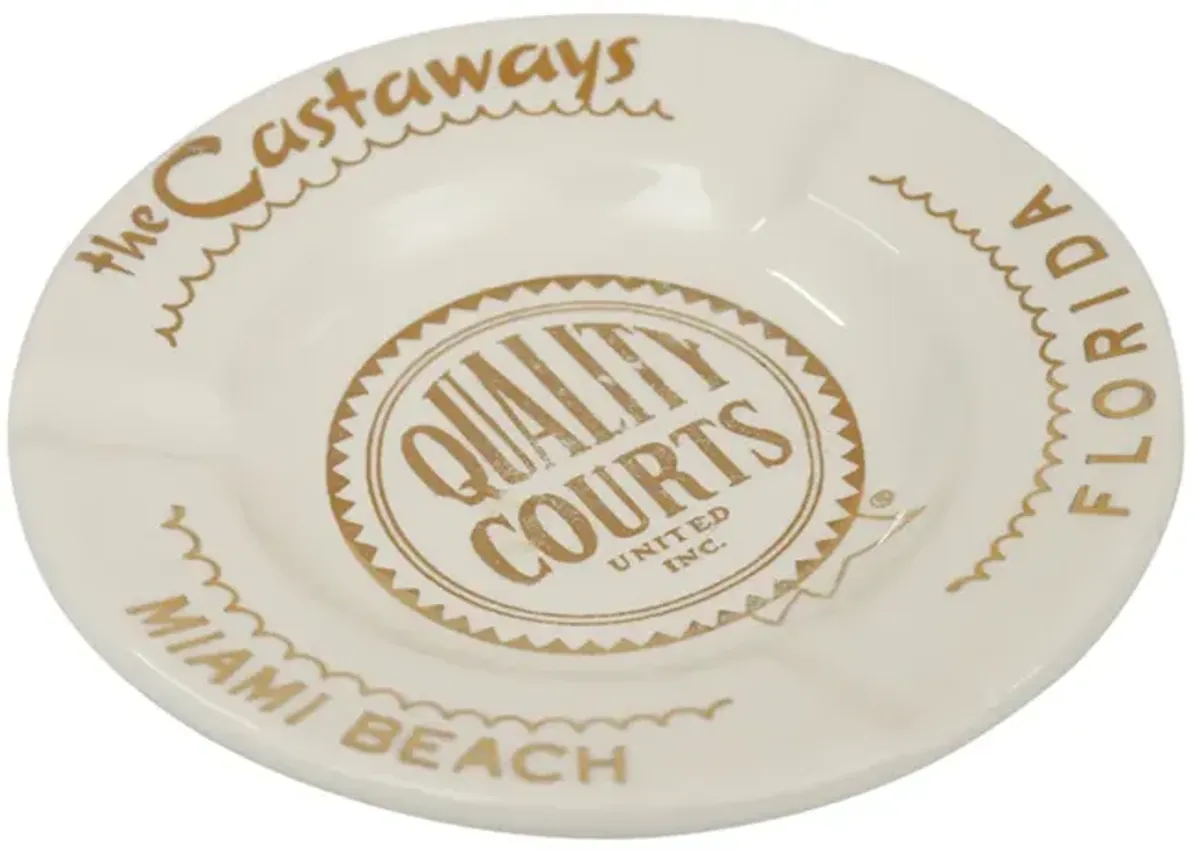 Castaways Hotel Miami Beach Ashtray - Interesting Things - White