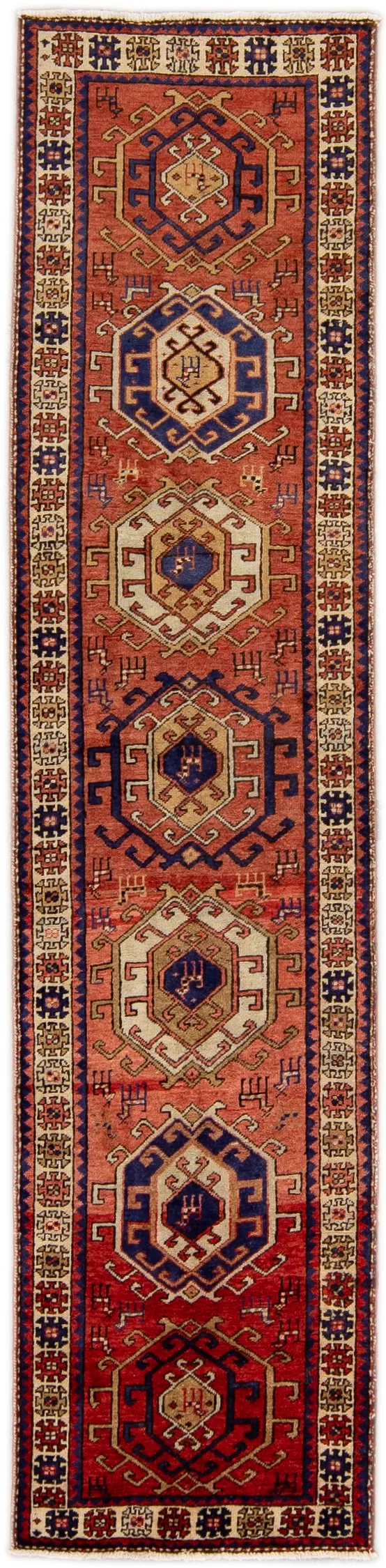 Heriz Rust Persian Wool Runner - Apadana - Red