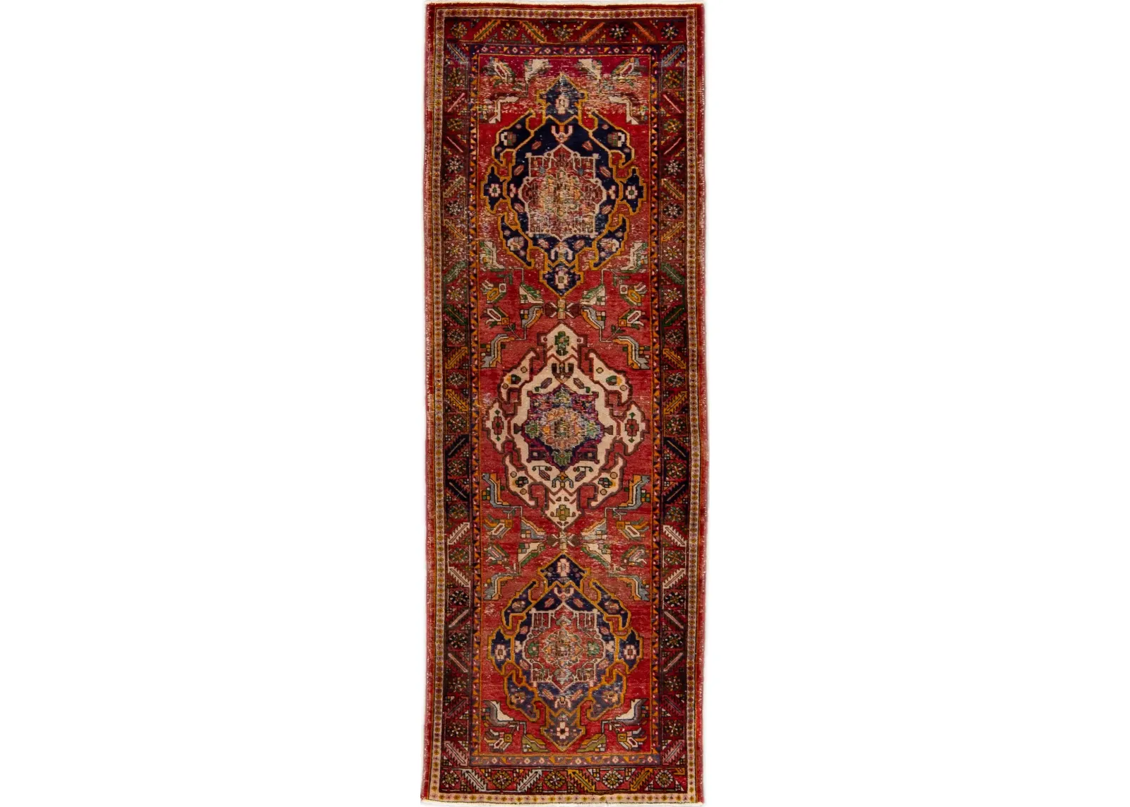 Heriz Red Persian Wool Runner - Apadana