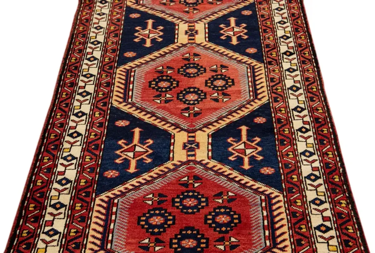 Shiraz Blue Persian Wool Runner - Apadana