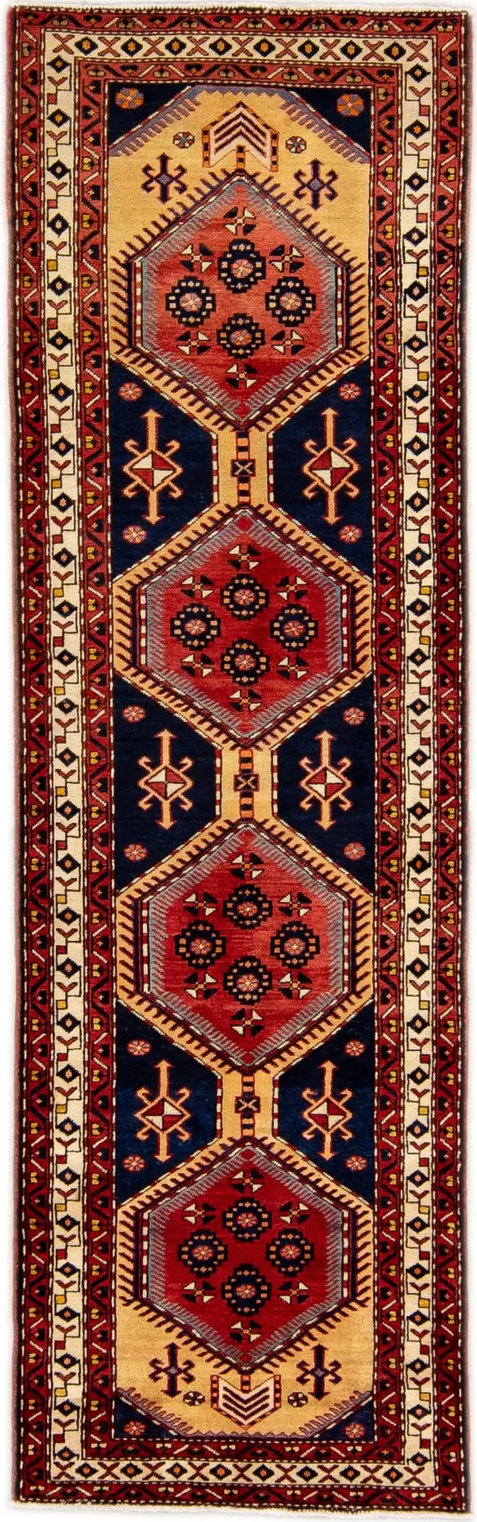 Shiraz Blue Persian Wool Runner - Apadana