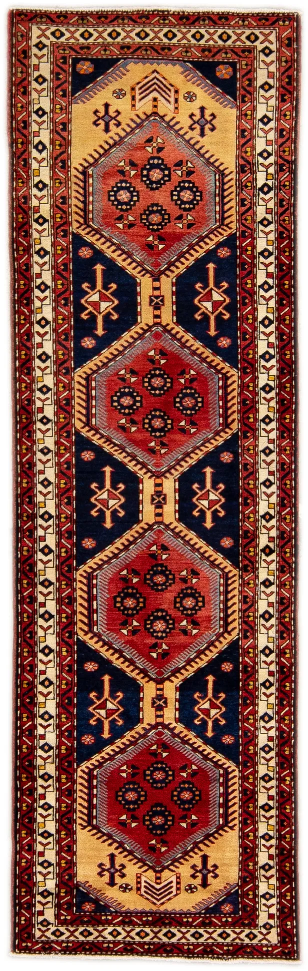 Shiraz Blue Persian Wool Runner - Apadana