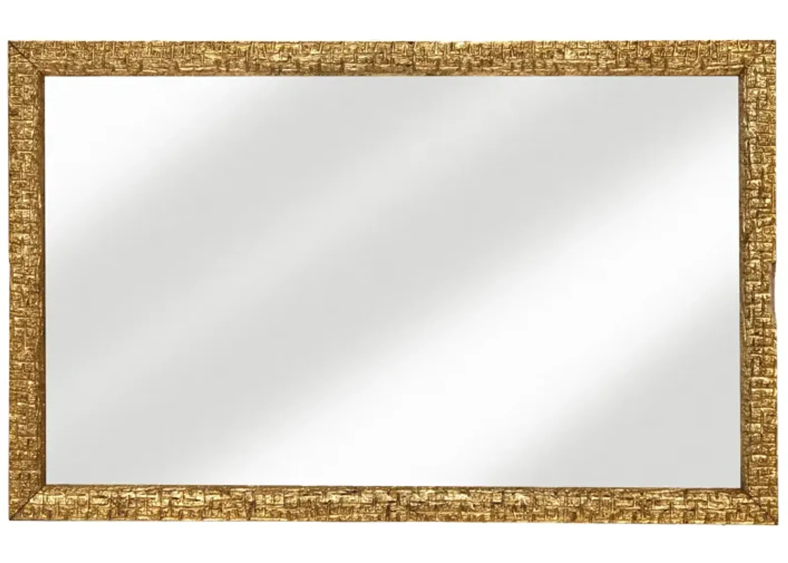 Gilt Framed Mirror/Geometric Pattern - Fleur de Lex Antiques - Gold