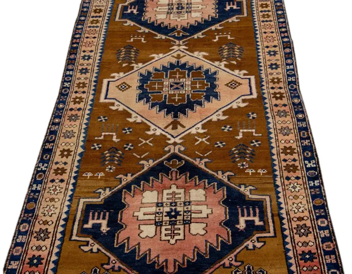 Brown Heriz Persian Wool Runner - Apadana