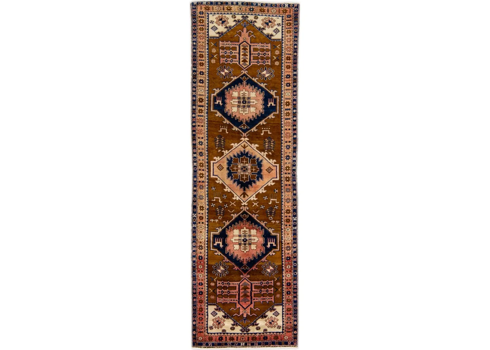 Brown Heriz Persian Wool Runner - Apadana