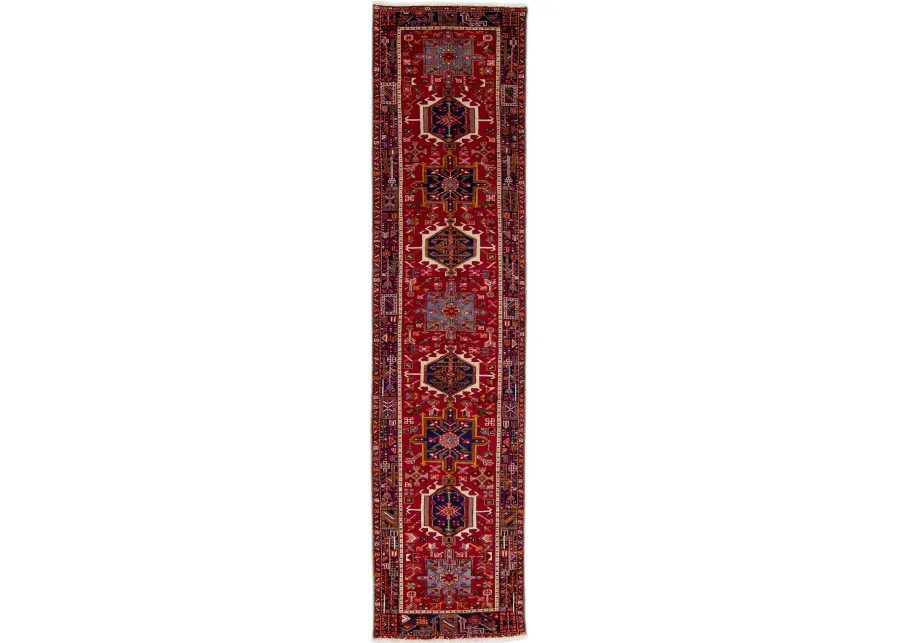 Red Heriz Persian Wool Rug - Apadana - Red