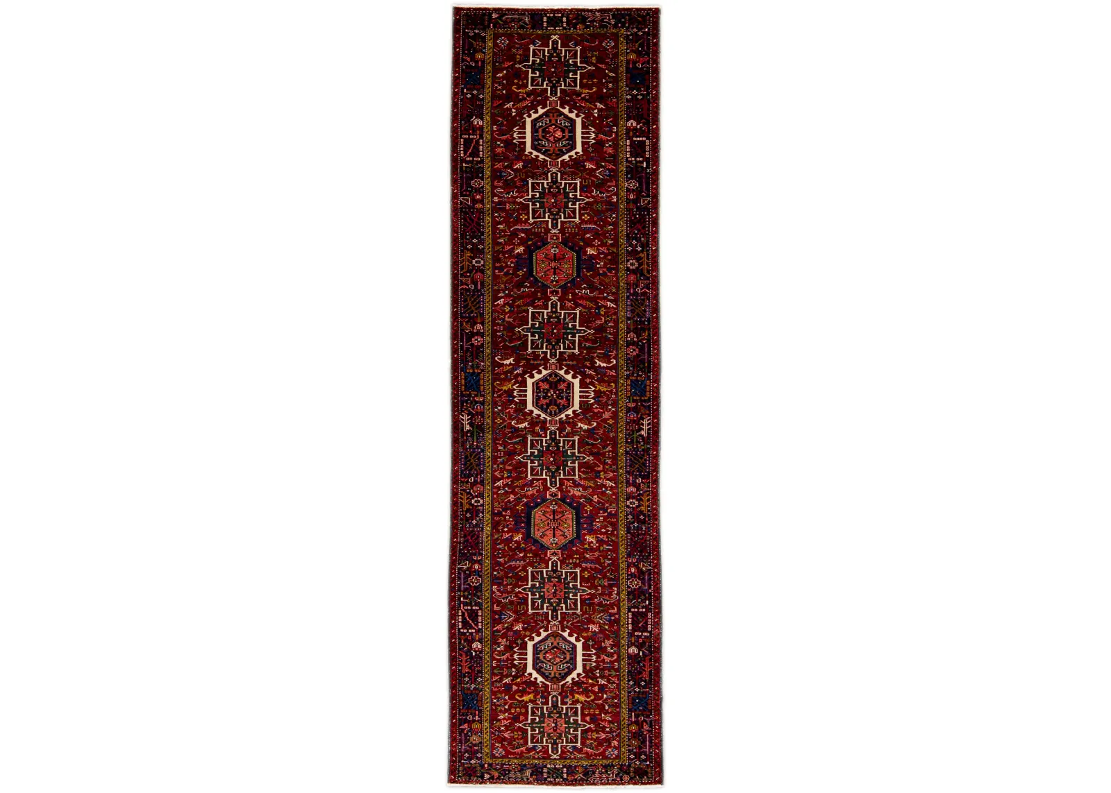 Heriz Persian Red Wool Rug - Apadana - Red