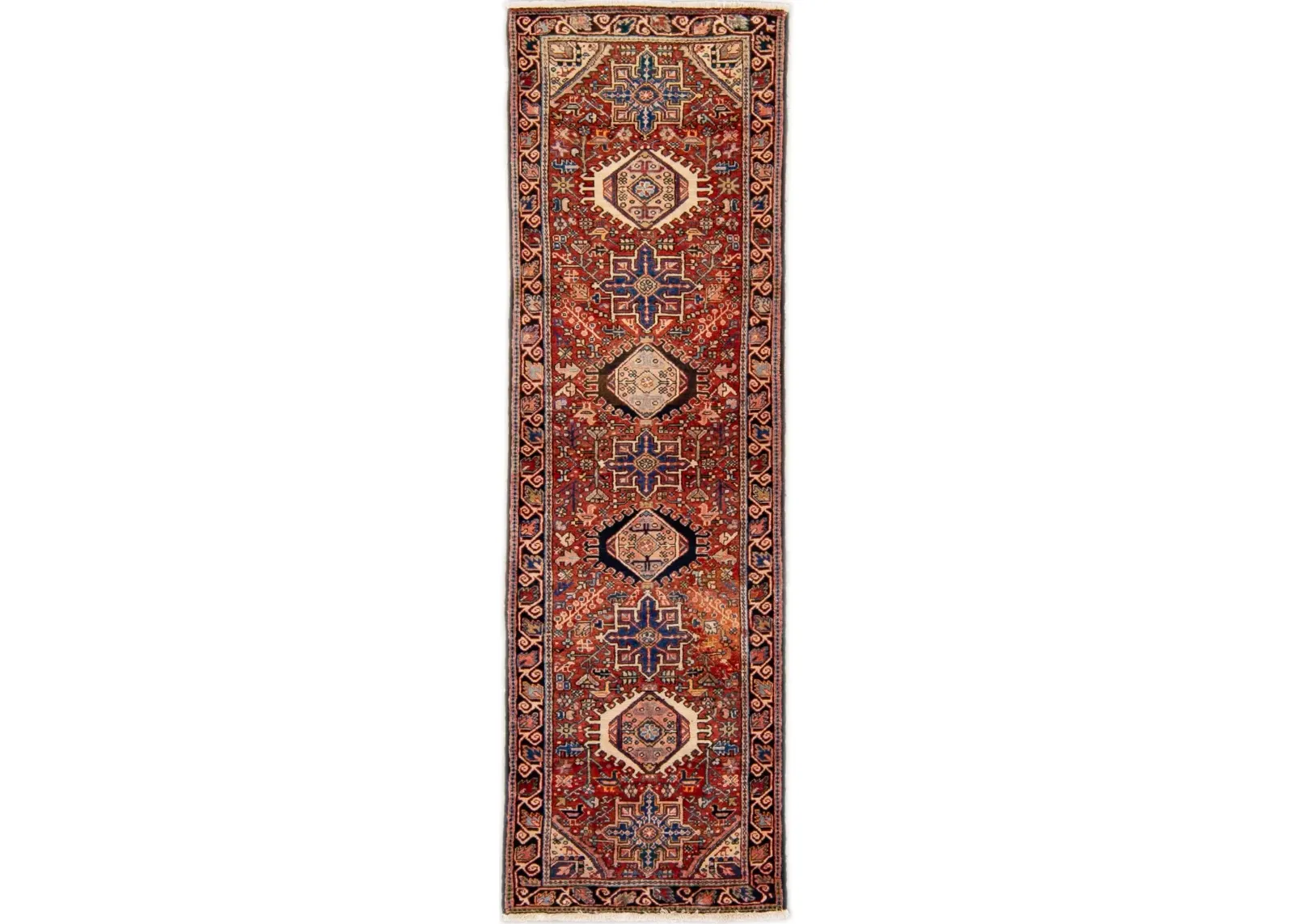 Heriz Rust Persian Wool Rug - Apadana - Red - Red